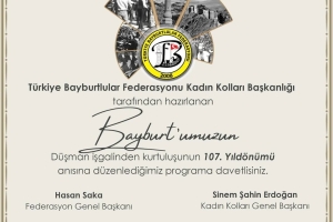 BAYBURTUN DÜŞMA KURTULUŞUNUN 107 YILI KUTLAMASI
